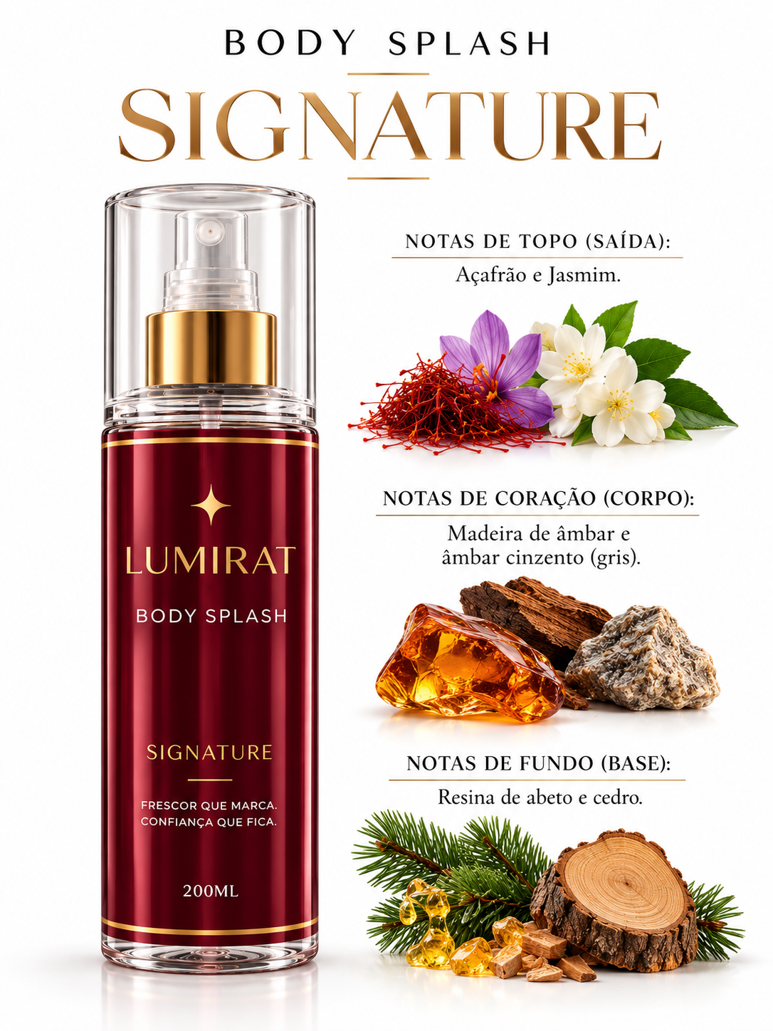 Kit 2 Body Splash Lumirat — Signature
